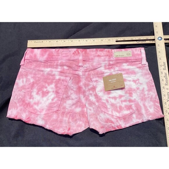 AG Adriano Goldschmied Daisy Low Rise Pink Tie Dye Women's Shorts 28 NWT PT-007 - Picture 5 of 5